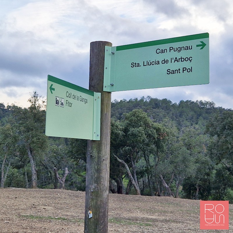 Banderoles de senyalització espais naturals protegits